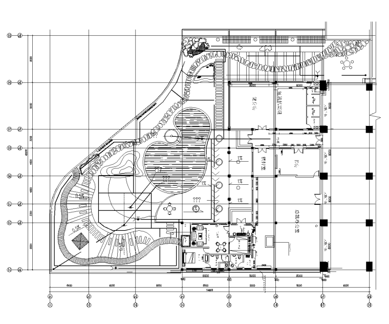 21套屋顶花园CAD施工图（8）办公楼屋顶花园环境工程套图-3_看图王