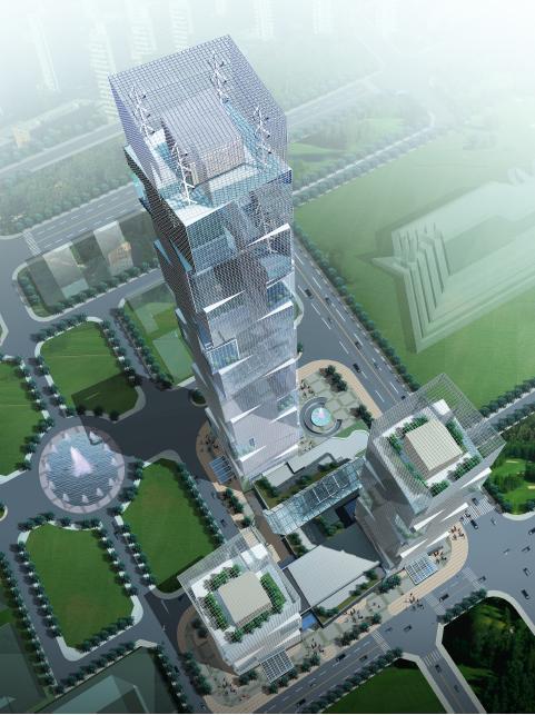 商业综合楼设计文本资料下载-[天津]超高层现代风格塔楼商业综合楼建筑设计方案文本