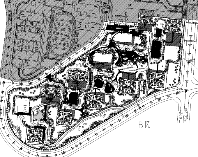园建广场施工方案资料下载-[重庆]生态组团式公租房景观设计全套施工图（园建+绿化+水电）