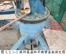拔杆的施工资料下载-定型回转式拔杆拆卸内爬塔吊施工工法