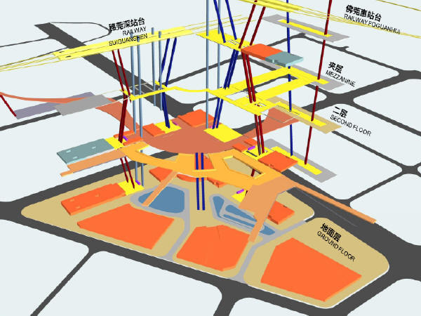 37km水乡地区道路及连接线工程方案设计报告（设计图451张）-枢纽交通组织图