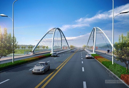 钢桁拱桥缆索吊架设方案资料下载-跨线特大钢拱桥道路工程全套施工组织设计（160页 路桥 排水 内容丰富）