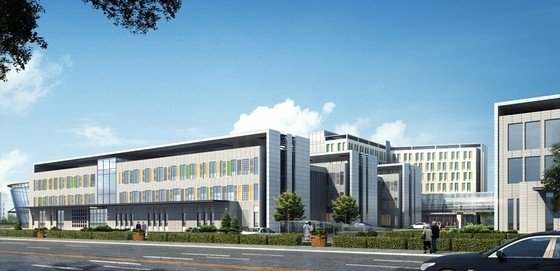 [内蒙古]现代风格医疗中心建筑设计方案文本-现代风格医疗中心建筑设计效果图 