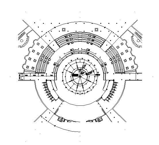 宇宙中心广场改造资料下载-中心广场灯具布置图