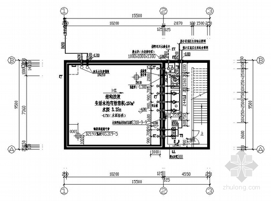 高层建筑生活水泵房资料下载-某生活给水泵房设计图