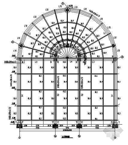 公园管理房建筑资料下载-某购物公园花卉房钢结构施工图纸