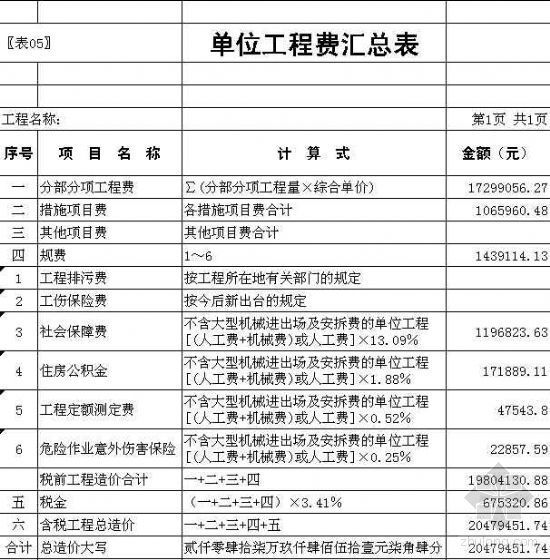 某市政道路工程清单报价资料下载-某市政道路工程清单报价