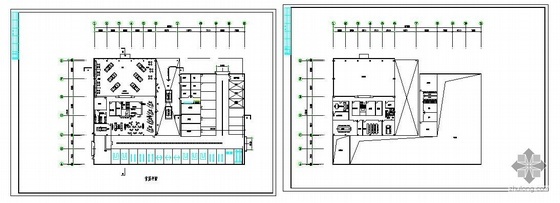 汽车展厅修理车间资料下载-某汽车展厅厂房结构图