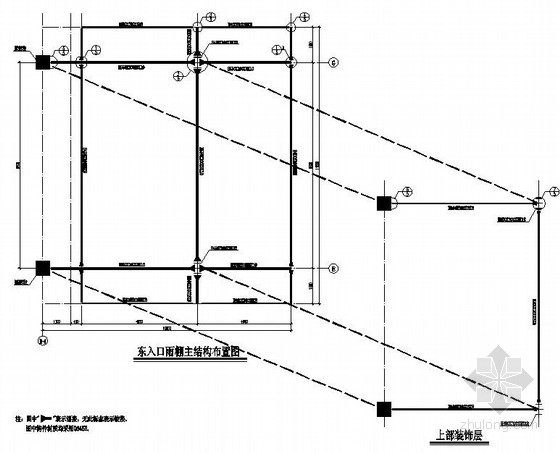 钢结构雨棚结构设计说明资料下载-某钢结构雨篷结构设计图