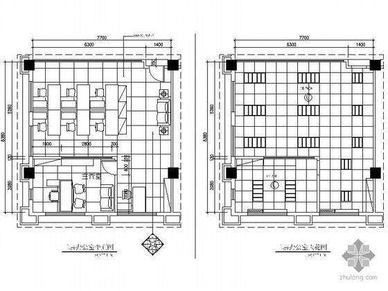 园林小型场地设计图资料下载-某小型办公室设计图