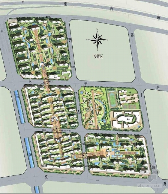 [西安]高层生态化塔式住宅建筑设计方案文本(含三套方案)