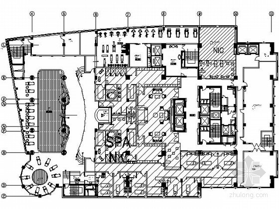 温州某三层建筑施工图资料下载-[温州]某大酒店三层SPA区施工图