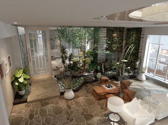 室内阳台3d模型资料下载-家居休闲阳台3d模型下载