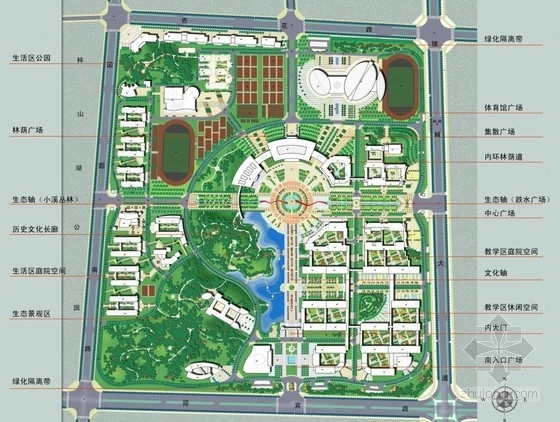 同济大学校园景观规划设计资料下载-[湖南]大学校园环境景观规划设计方案