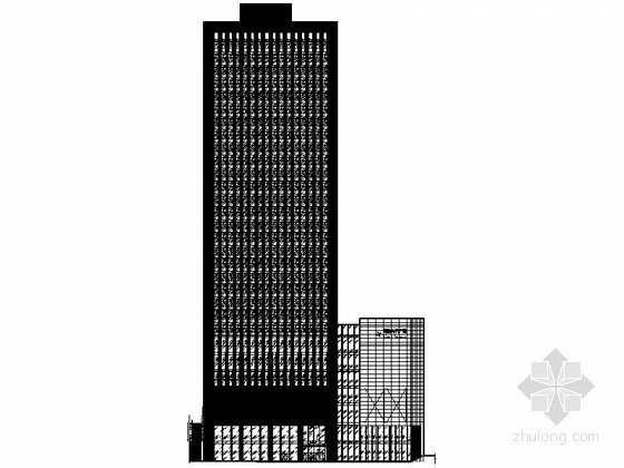 85装修效果图资料下载-[重庆]某三十层商业写字楼建筑施工图（含模型效果图）