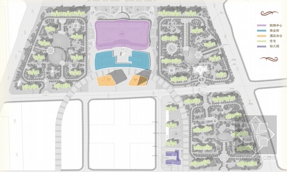 [江苏]泰州居住区及商业地块设计方案文本-城市规划分析图