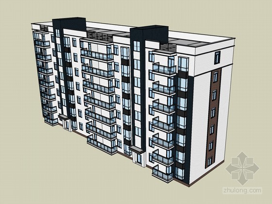 多层住宅SketchUp模型下载