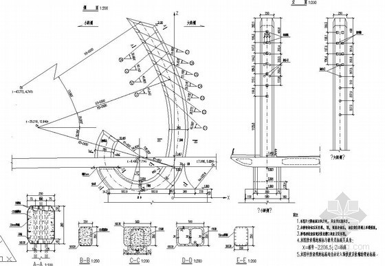 独塔预应力混凝土斜拉桥资料下载-95m长独塔预应力混凝土斜拉桥桥塔构造节点详图设计