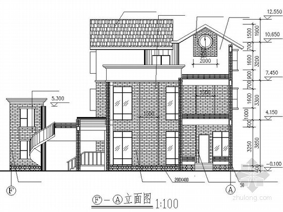 某三层现代中式别墅建筑施工图-图5