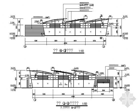 佛山市某单层汽车展厅建筑方案图-2