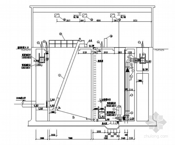 下拉槽框架布置图资料下载-某泵房工艺布置图