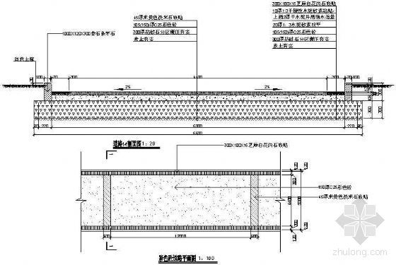 彩色细沥青砼路面资料下载-彩色砼路面详图