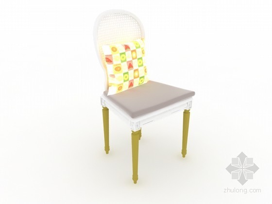 3d软件模型椅子资料下载-美式椅子3d模型下载