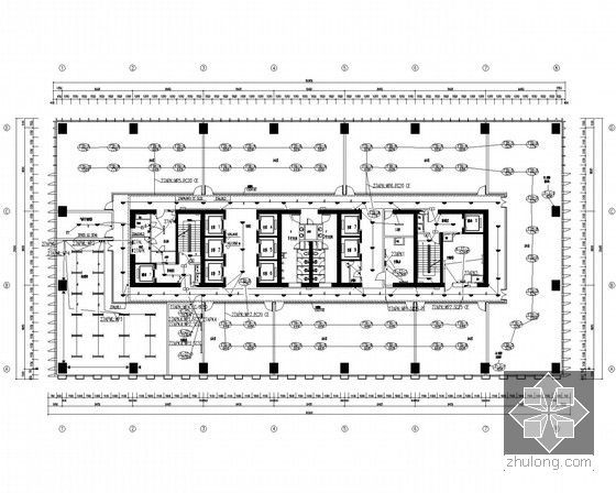 [广东]三十四层知名办公楼电气设计施工图-二十七层电气平面图