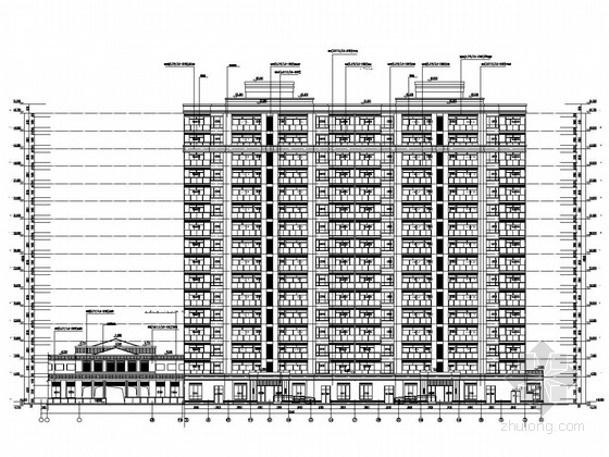 16层住宅结构dwg资料下载-[湖南]15栋16层大型住宅小区及幼儿园建筑结构全套图（350张图）