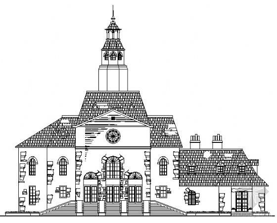 山东济宁建筑设计施工图资料下载-某古典教堂建筑设计施工图