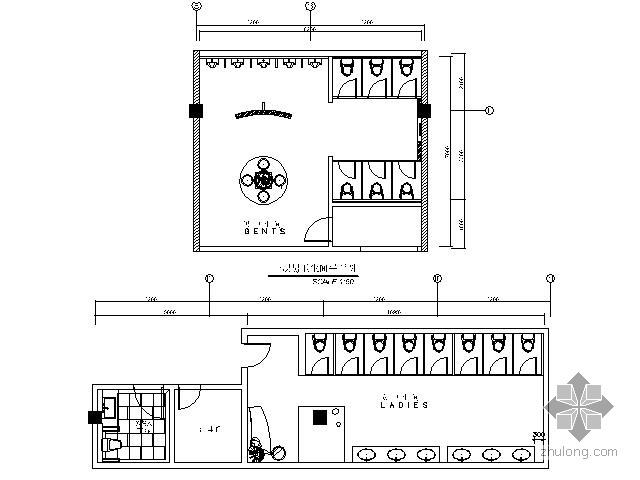 五星酒店卫生间CAD资料下载-五星酒店卫生间装修图