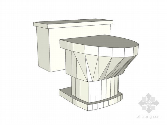 卫生间bim排水管模型资料下载-卫生间设施SketchUp模型下载