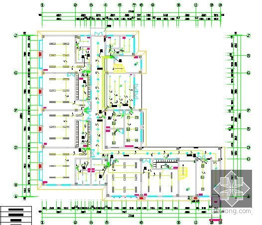 [重庆]镇中心幼儿园室内装饰及室外景观工程量清单计价实例(含施工图纸)-一层照明配电图
