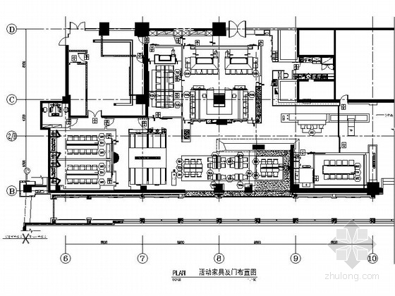现代风格饭店装修cad资料下载-[北京]豪华五星级饭店现代风格日本餐厅装修施工图