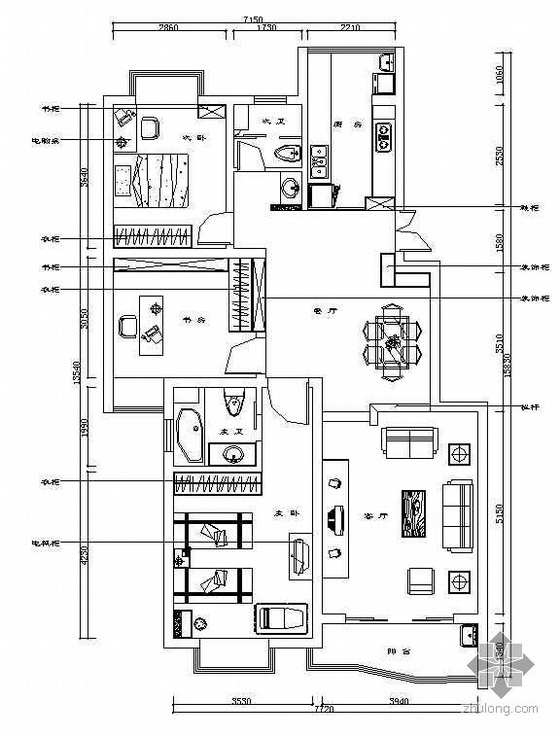 地下室家装设计方案资料下载-某家装设计方案