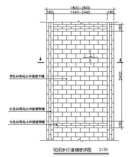 宅间步行道铺装详图资料下载-宅间步行道铺装详图（5）