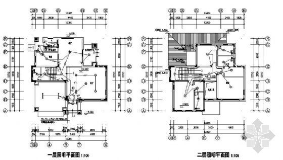 三层厂房图纸全套资料下载-广东某三层别墅全套水电防雷图纸
