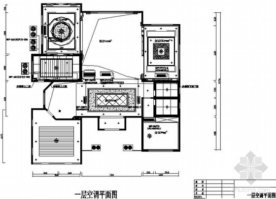 别墅楼供暖设计图资料下载-某别墅空调图设计图