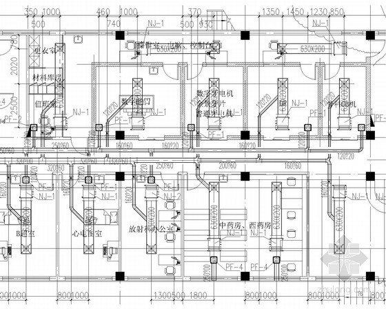 建筑给排水社区医院资料下载-[山东]社区医院空调通风采暖及防排烟系统设计施工图