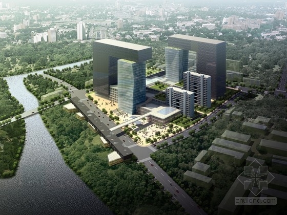 上海商业区景观资料下载-[上海]某大型商业区规划及单体设计方案文本