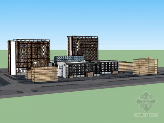 医院模型建模资料下载-医院sketchup模型下载