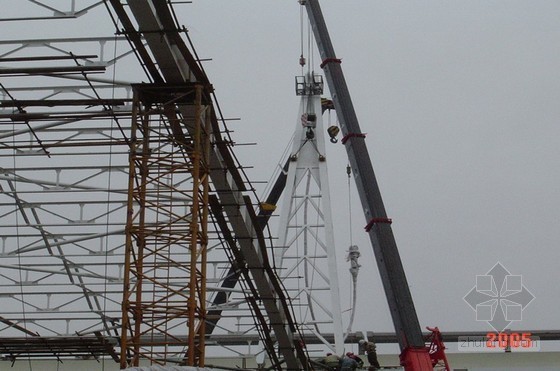 30米预应力屋架资料下载-[吉林]体育馆屋面钢结构预应力索拱体系施工技术