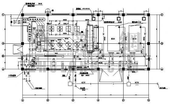 室外空调机基础图资料下载-某直燃机空调机房施工图