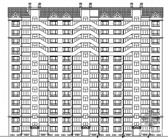 三层住宅楼效果图资料下载-某十三层住宅楼建筑结构施工图