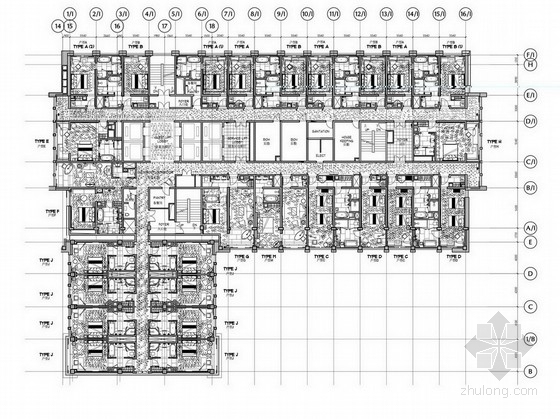 北京酒店客房层资料下载-[北京]现代高档酒店客房部分设计方案图