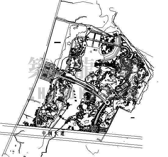 土木工程施工平面布置图资料下载-公园景观规划平面布置图