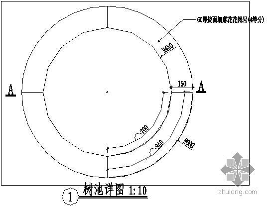 山东社区公园案例资料下载-社区公园入口标识、树池、小品详图