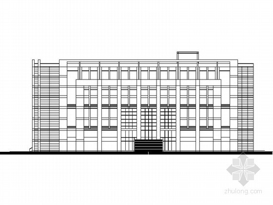 校园图书馆设计方案资料下载-[安徽]某学院八层现代图书馆建筑设计方案