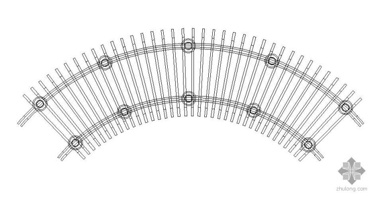 弧形花架草图模型资料下载-弧形花架做法详图