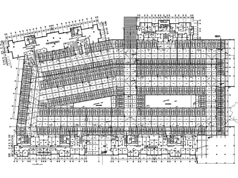 [湖南]新月半岛住宅小区建筑群含地库电气施工图-消防平面图